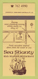 Matchbook Cover - Sea Shanty Restaurant Boronia Australia 30 Strike