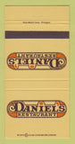 Matchbook Cover - Daniel's Restaurant Arlington Fort Worth TX 30 Strike