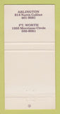 Matchbook Cover - Daniel's Restaurant Arlington Fort Worth TX 30 Strike