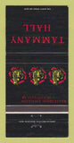 Matchbook Cover - Tammany Hall Worcester MA 30 Strike