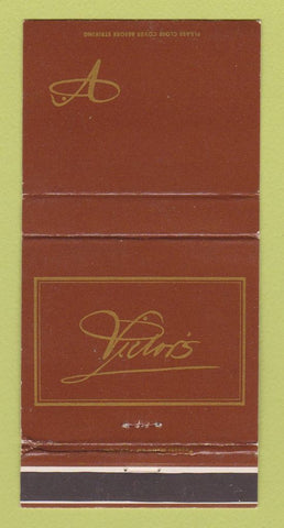 Matchbook Cover - Victor's San Francisco CA 30 Strike