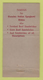 Matchbook Cover - Restaurant 78 Hamilton ON WEAR 30 Strike