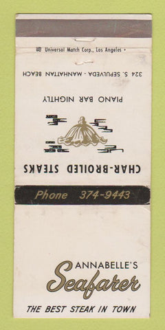 Matchbook Cover - Annabelle's Seafarer Manhattan Beach CA WEAR 30 Strike