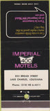 Matchbook Cover - Imperial 400 Motels Lake Charles LA 30 Strike