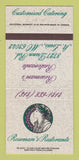 Matchbook Cover - Rosemari's Restorante St Louis MO girlie 30 Strike