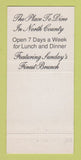 Matchbook Cover - Rosemari's Restorante St Louis MO girlie 30 Strike