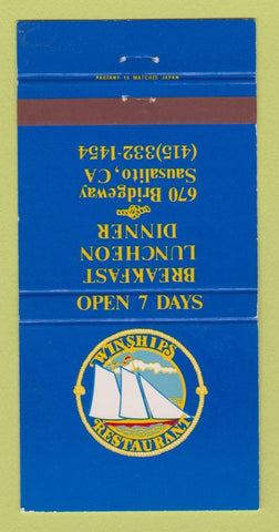 Matchbook Cover - Winships Restaurant Sausalito CA WEAR 30 Strike
