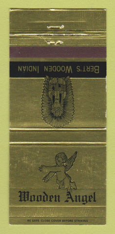 Matchbook Cover - Wooden Angel Bert's Wooden Indian Beaver PA 30 Strike