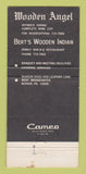 Matchbook Cover - Wooden Angel Bert's Wooden Indian Beaver PA 30 Strike