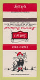 Matchbook Cover - Snitzel's Bavarian Restaurant Freeport IL 30 Strike