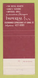 Matchbook Cover - The Royal Hearth Chicago IL 30 Strike