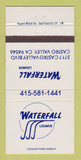 Matchbook Cover - Waterfall Lounge Castro Valley CA WEAR 30 Strike