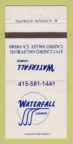 Matchbook Cover - Waterfall Lounge Castro Valley CA WEAR 30 Strike