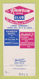 Matchbook Cover - Rainbow Supper Club New London WI 30 Strike