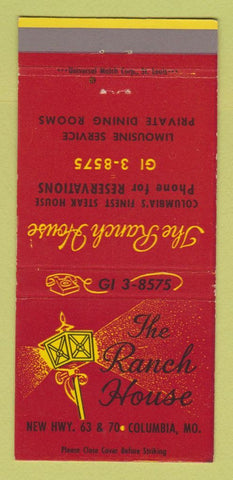Matchbook Cover - The Ranch House Columbia MO 30 Strike
