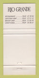 Matchbook Cover - Rio Grande Sevilla Spain 30 Strike