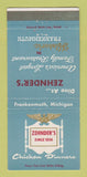 Matchbook Cover - Zehnder's Restaurant Frankenmuth MI 30 Strike