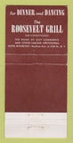 Matchbook Cover - Rough Rider Room Roosevelt Hotel New York City 30 Strike