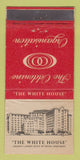 Matchbook Cover - The White House London UK Apartments Restaurant 30 Strike