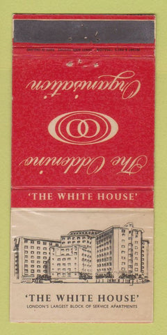 Matchbook Cover - The White House London UK Apartments Restaurant 30 Strike