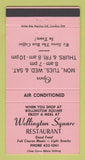 Matchbook Cover - Wellington Square Restaurant ON Burlington 30 Strike