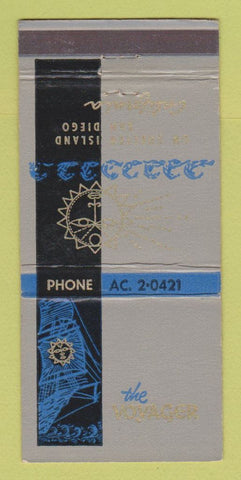 Matchbook Cover - The Voyager Restaurant San Diego CA Kona Inn 30 Strike