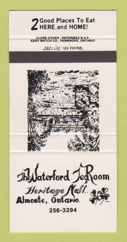 Matchbook Cover - Waterford Tea Room Almonte ON WEAR 30 Strike