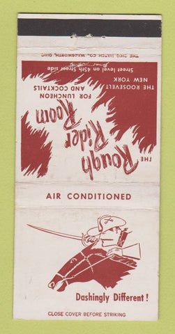 Matchbook Cover - Roosevelt Hotel New York City Rough Rider Room WEAR 30 Strike