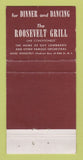 Matchbook Cover - Roosevelt Hotel New York City Rough Rider Room WEAR 30 Strike