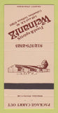Matchbook Cover - Weinantz Restaurant Columbus IN 30 Strike
