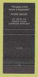 Matchbook Cover - The Winners Table Lexington KY 30 Strike