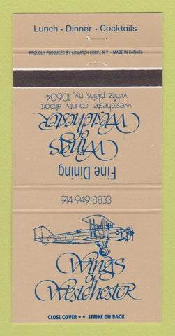 Matchbook Cover - Wings of Westchester White Plains NY restaurant 30 Strike