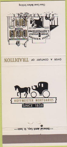 Matchbook Cover - Hoffmeister Mortuaries St Louis MO 30 Strike