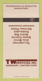Matchbook Cover TW Services Yellowstone Zion Bryce National Parks WEAR 30 Strike