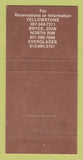 Matchbook Cover TW Services Yellowstone Zion Bryce National Parks WEAR 30 Strike