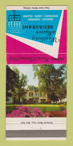 Matchbook Cover - Westbury Manor Restaurant LI NY 30 Strike
