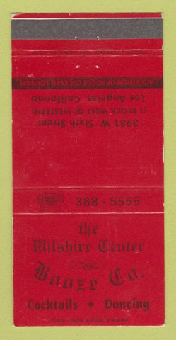 Matchbook Cover - Wilshire Centre Booze Los Angeles CA 30 Strike