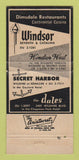 Matchbook Cover - Windsor West Wilshire Terrace Beverly Hills CA WEAR 30 Strike