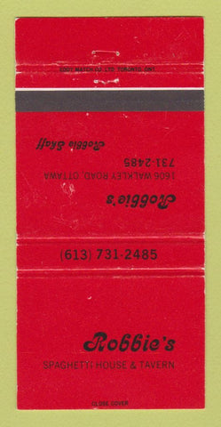 Matchbook Cover - Robbie's Ottawa ON Spaghetti House WEAR 30 Strike