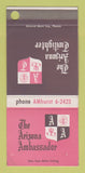 Matchbook Cover - The Arizona Ambassador Phoenix AZ SAMPLE 30 Strike