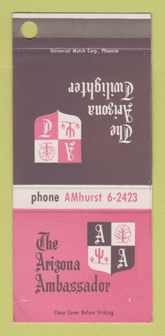 Matchbook Cover - The Arizona Ambassador Phoenix AZ SAMPLE 30 Strike