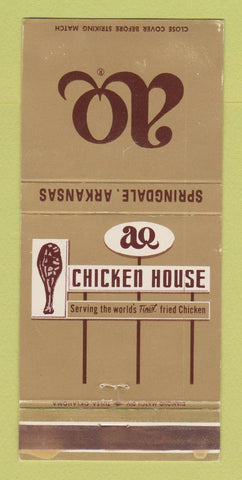 Matchbook Cover - Chicken House AQ Springdale AR WEAR 30 Strike