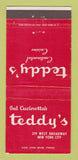 Matchbook Cover - Sal Cucinotta's Teddy's New York City 30 Strike