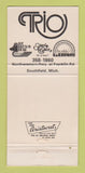 Matchbook Cover - Trio Southfield MI Buddy's BBQ Brown Bear 30 Strike