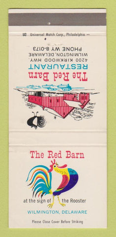 Matchbook Cover - The Red Barn Restaurant Wilmington DE 30 Strike
