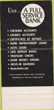 Matchbook Cover - Logan County Bank East Liberty OH 30 Strike