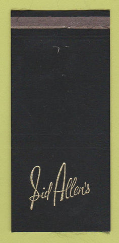 Matchbook Cover - Sid Allen's Englewood Circle NJ 30 Strike