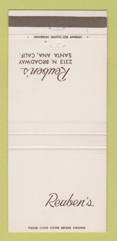 Matchbook Cover - Reuben's Santa Ana CA 30 Strike