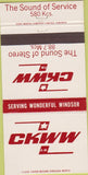Matchbook Cover - CKWW Radio Toronto ON Montreal QC 30 Strike