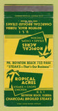 Matchbook Cover - Tropical Acres Restaurant Boynton Beach FL 30 Strike